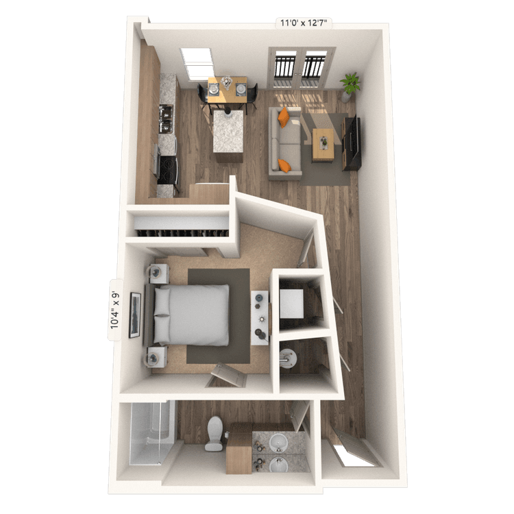 Floorplan image of unit 8105