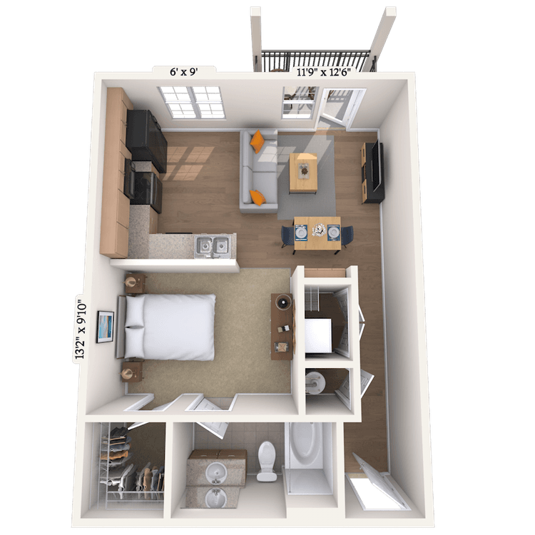 Floorplan image of unit 33207