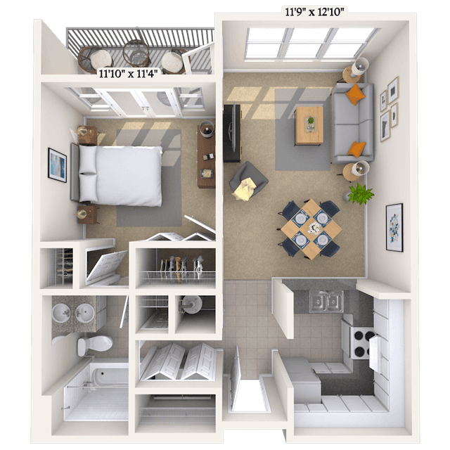 Floorplan image of unit 2103