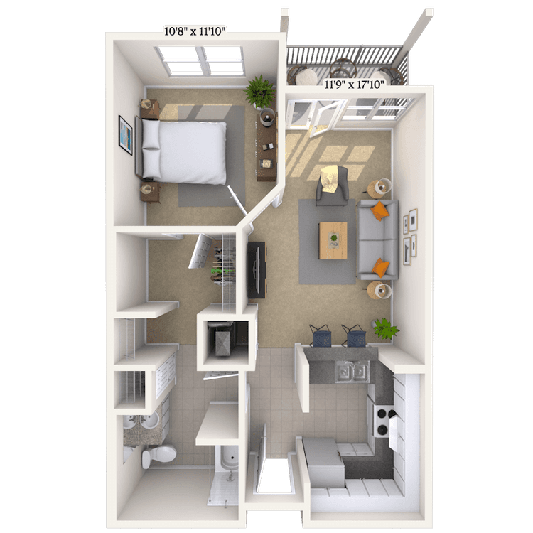 Floorplan image of unit 2107