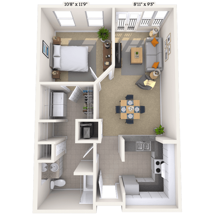 Floorplan image of unit 3302