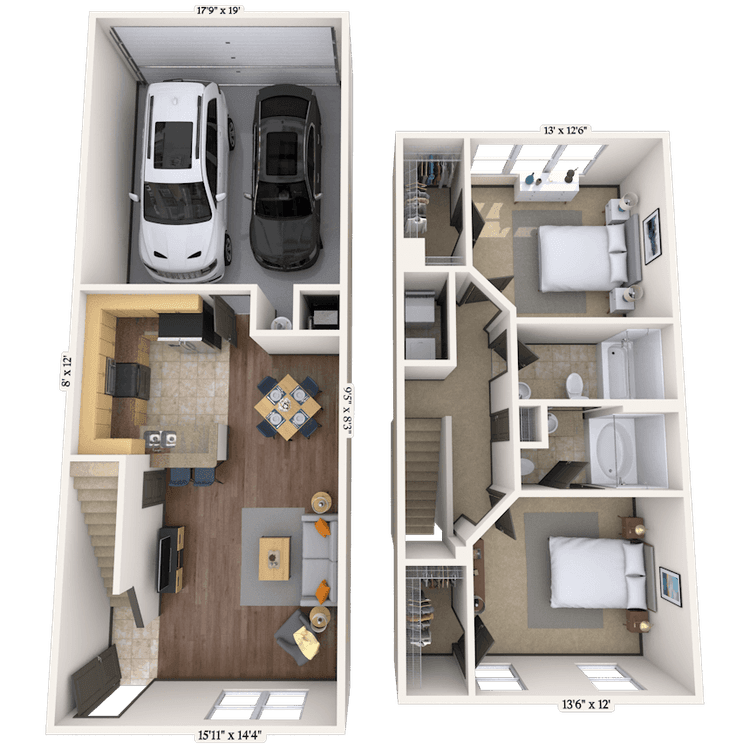 Floorplan image of unit 13104