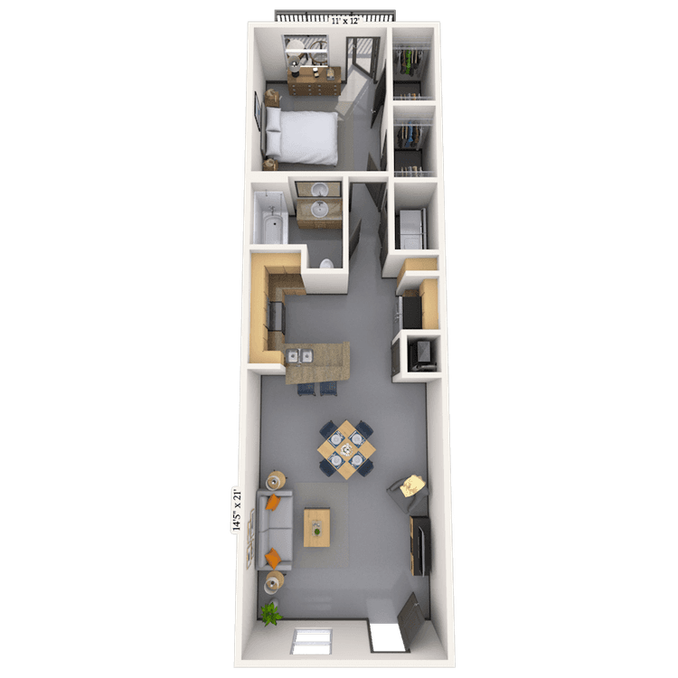 Floorplan image of unit 16111