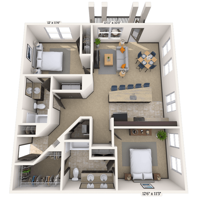 Floorplan image of unit 22202