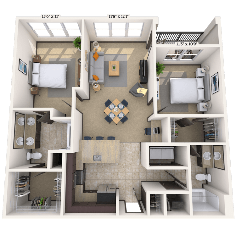 Floorplan image of unit 22210