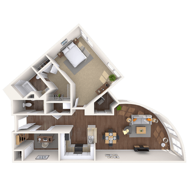 Floorplan image of unit 1525