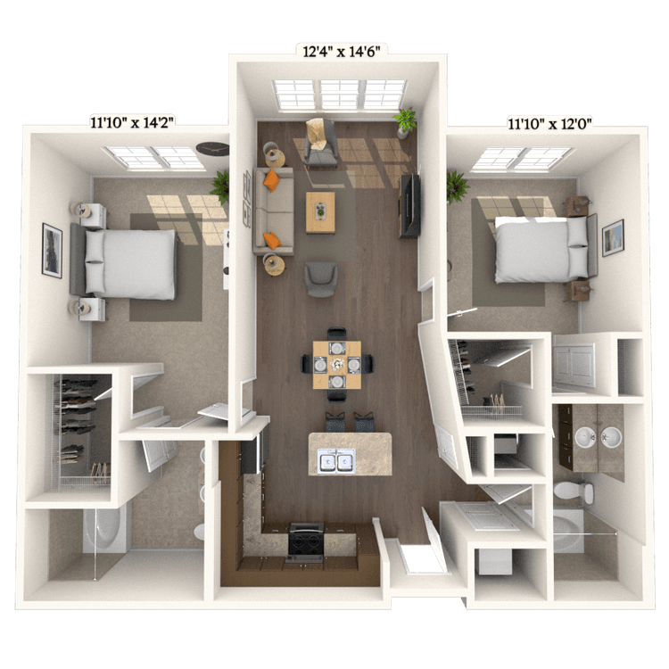 Floorplan image of unit 4206
