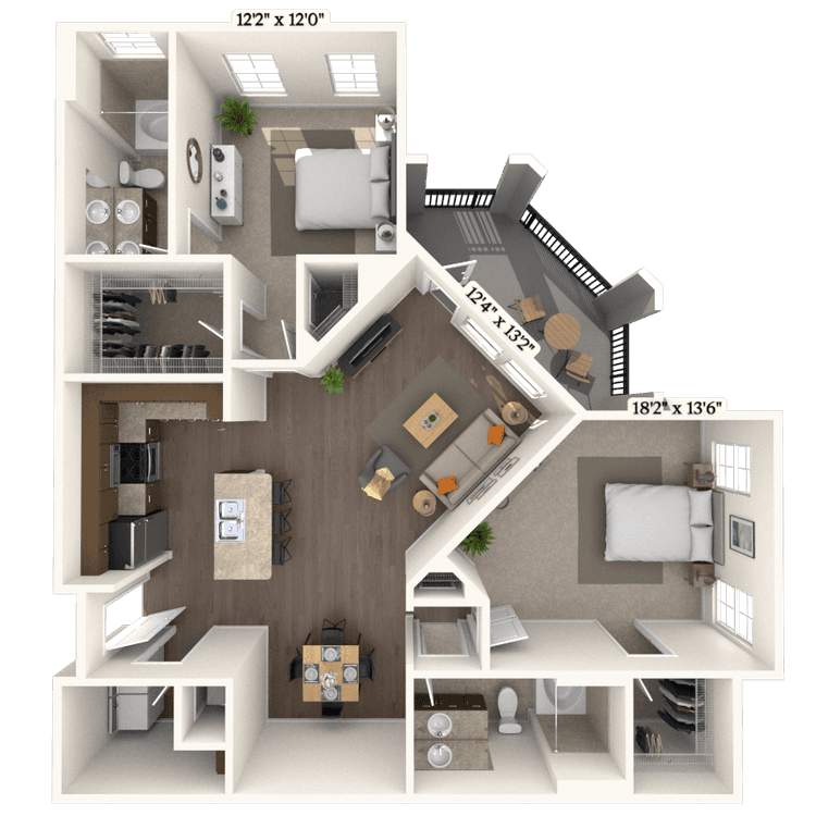 Floorplan image of unit 3312