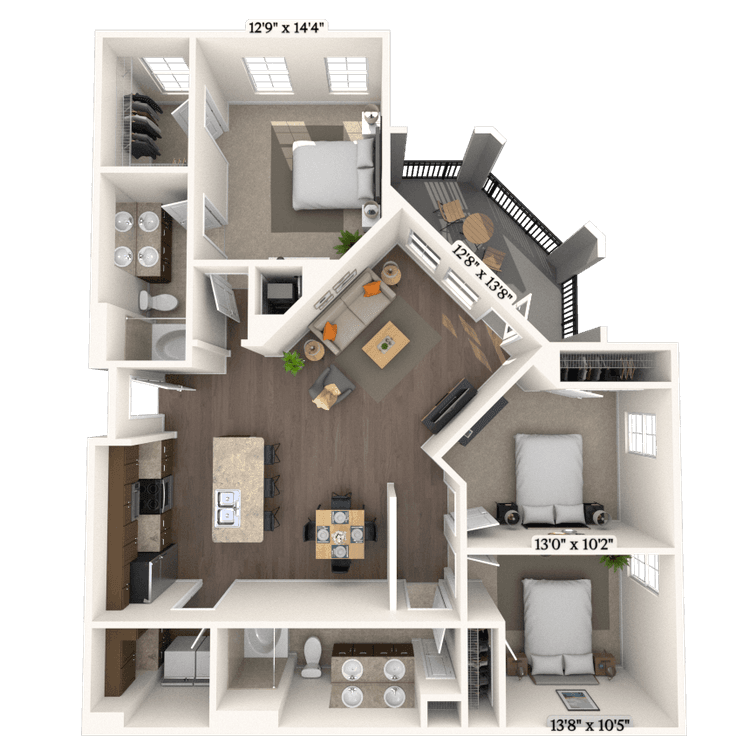 Floorplan image of unit 8201