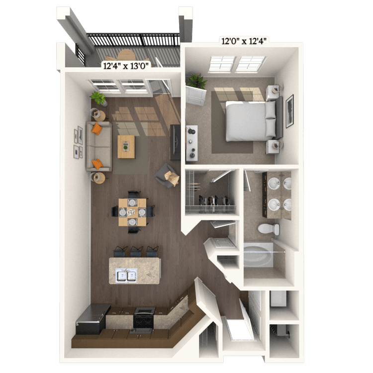 Floorplan image of unit 7102