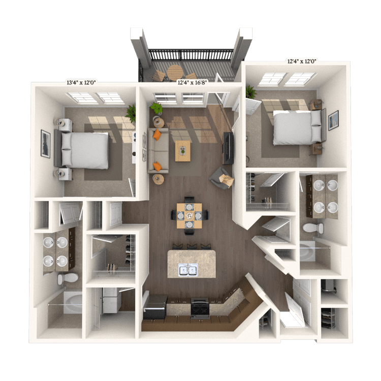 Floorplan image of unit 1102