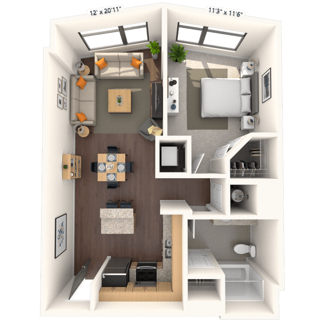 Floorplan image of unit 708HL2