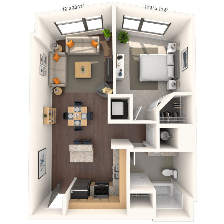 Floorplan image of unit 708HL2