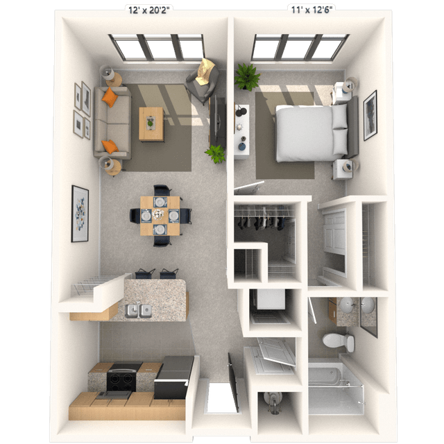 Floorplan image of unit 422JC2