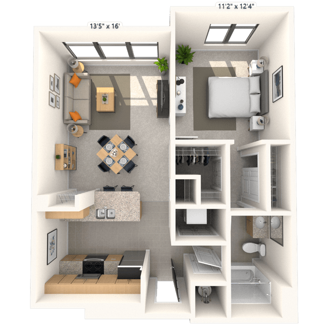 Floorplan image of unit 223JC2