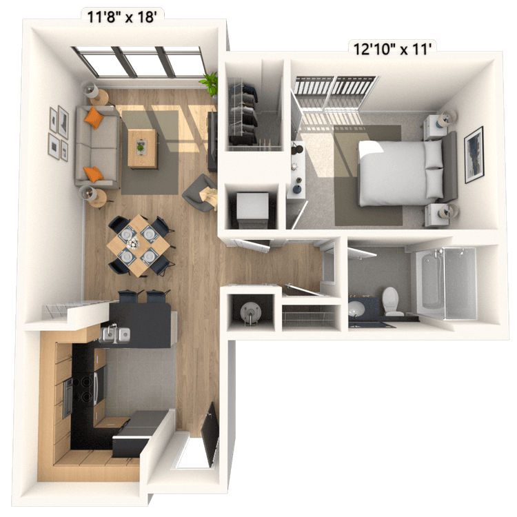 Floorplan image of unit 1011HL1