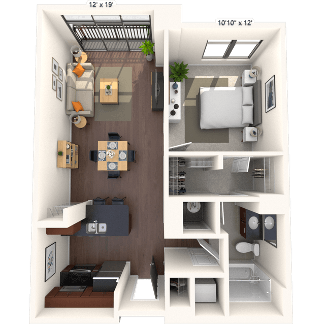 Floorplan image of unit 1106HL1