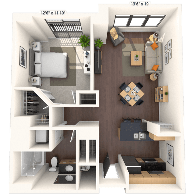 Floorplan image of unit 916HL1