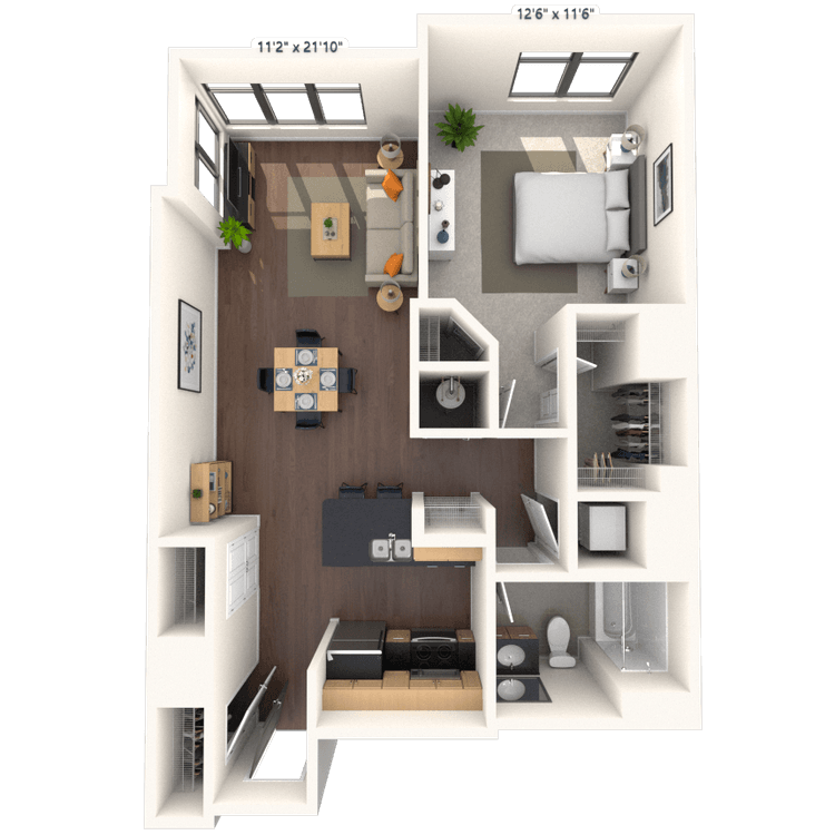 Floorplan image of unit 1004HL1