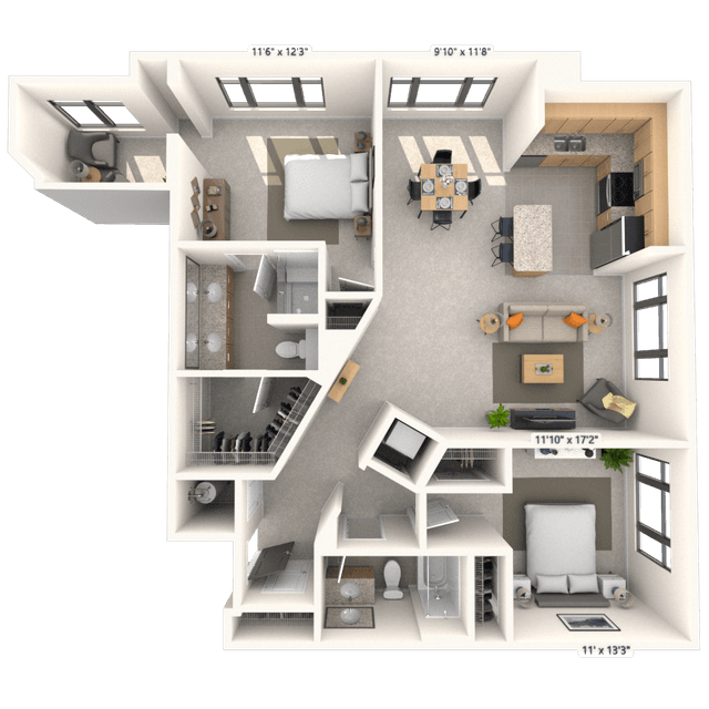 Floorplan image of unit 239JC2