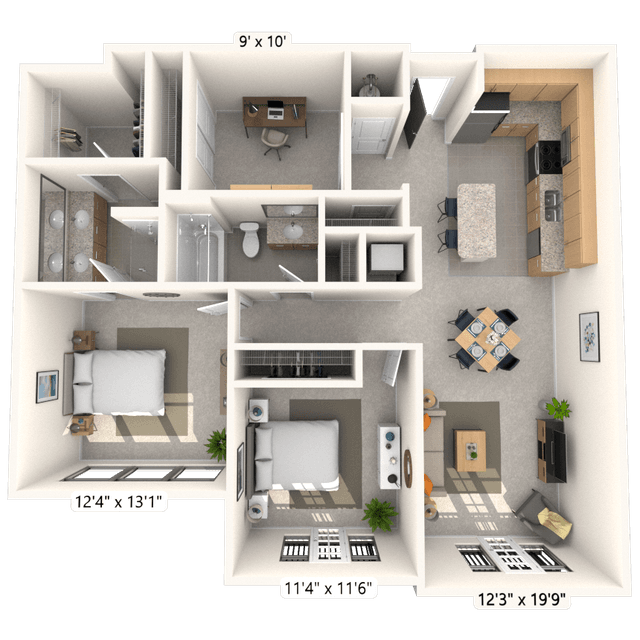 Floorplan image of unit 339JC2
