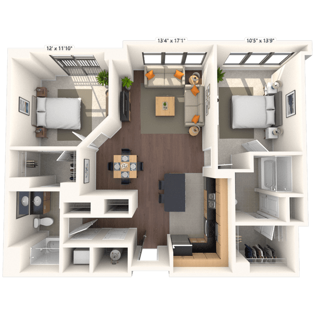 Floorplan image of unit 807HL1