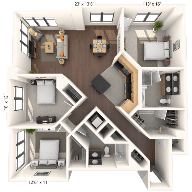 Floorplan image of unit 920HL1