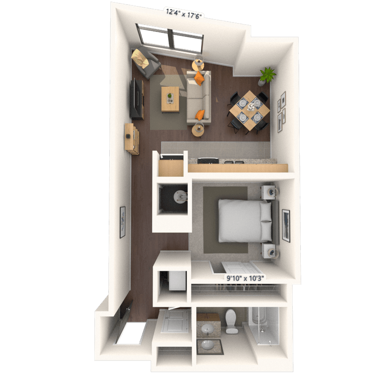Floorplan image of unit 713HL2