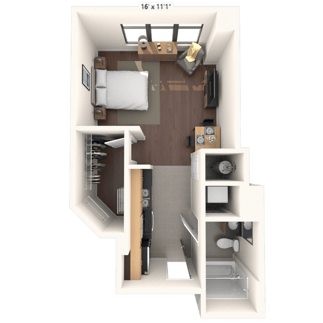 Floorplan image of unit 619HL1
