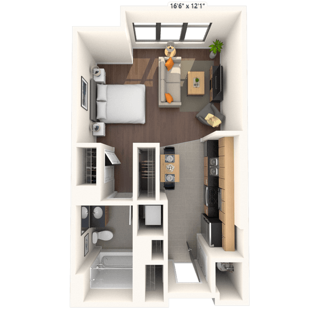 Floorplan image of unit 508HL1
