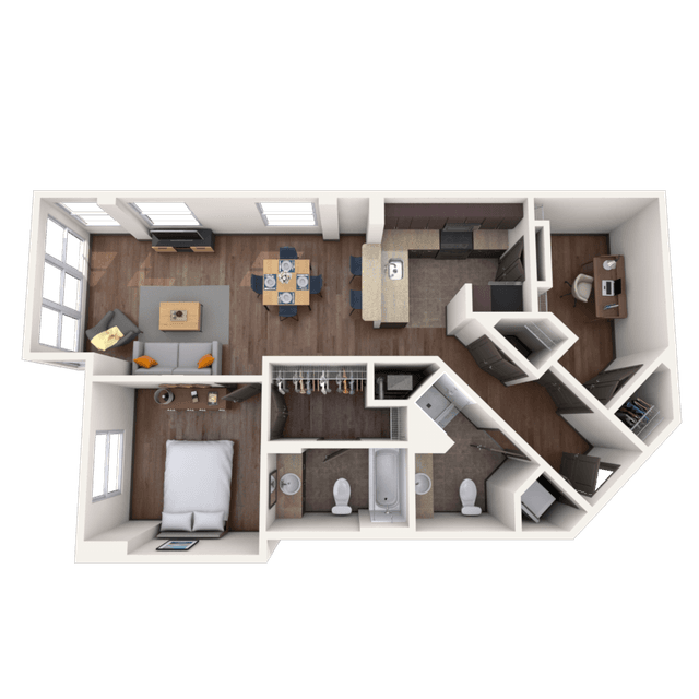 Floorplan image of unit 704