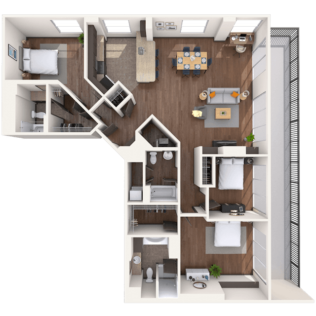 Floorplan image of unit 1301