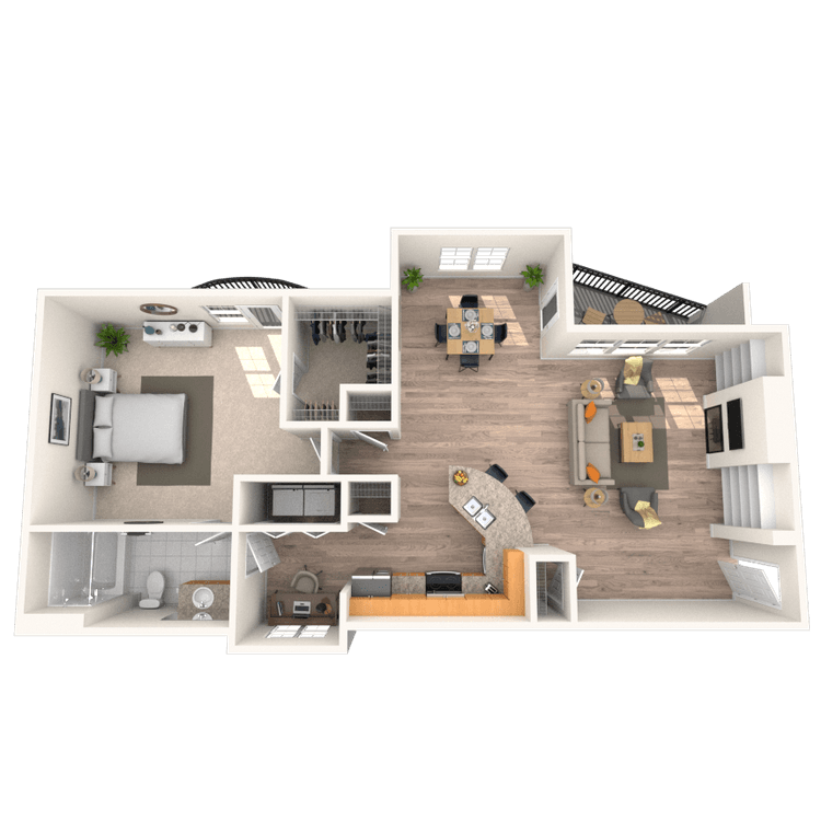 Floorplan image of unit 217