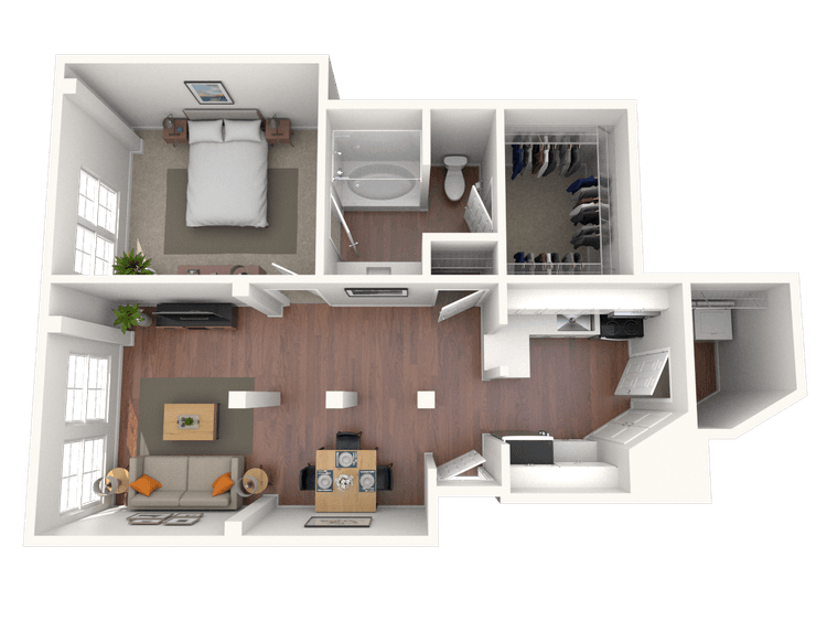 Floorplan image of unit 112