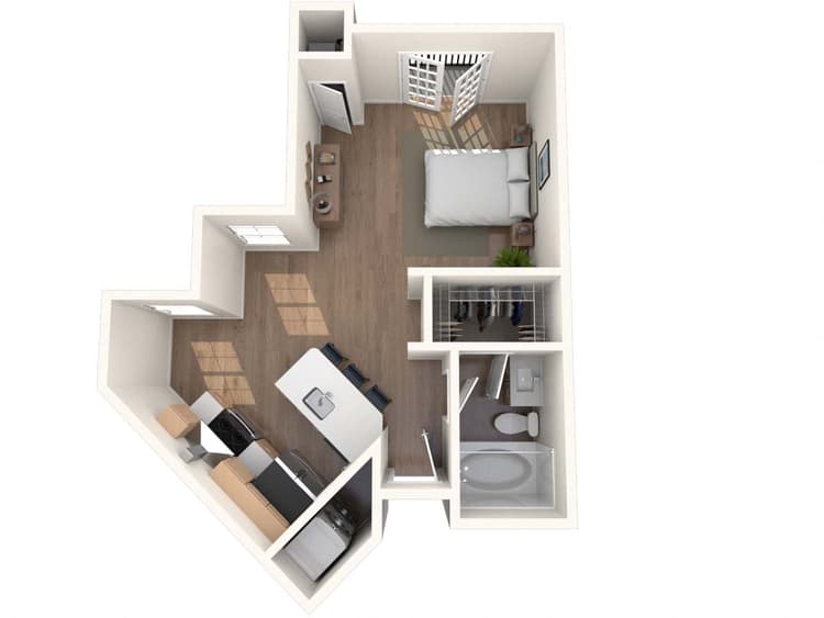 Floorplan image of unit 207