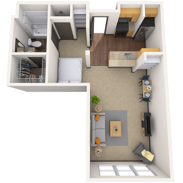 Floorplan image of unit 1055