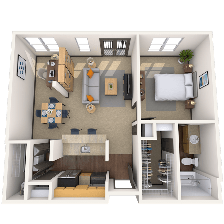 Floorplan image of unit 5207