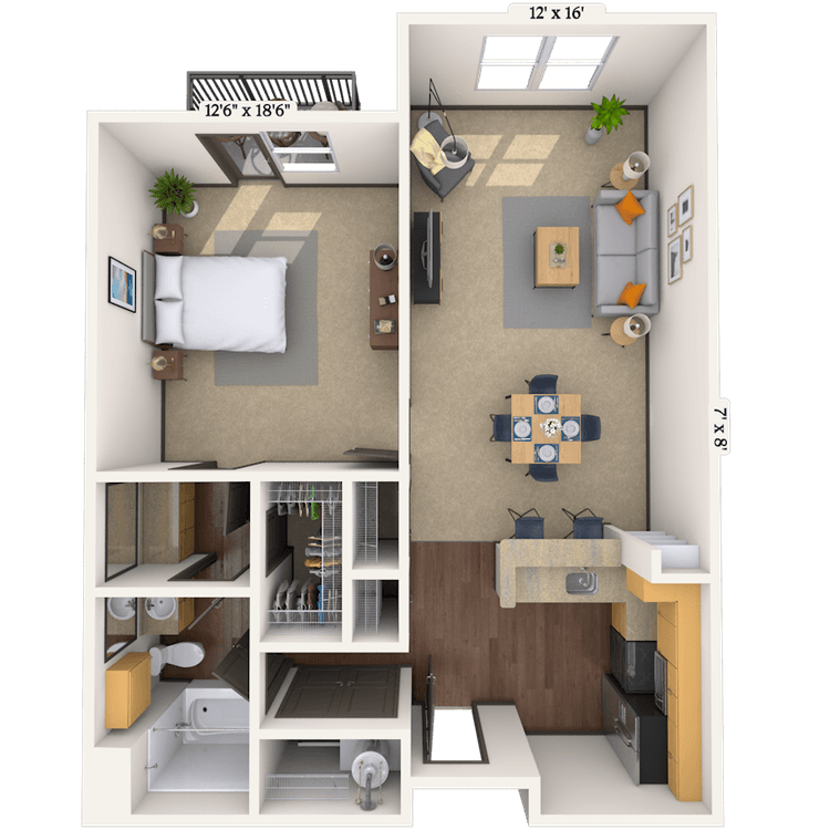Floorplan image of unit 2025
