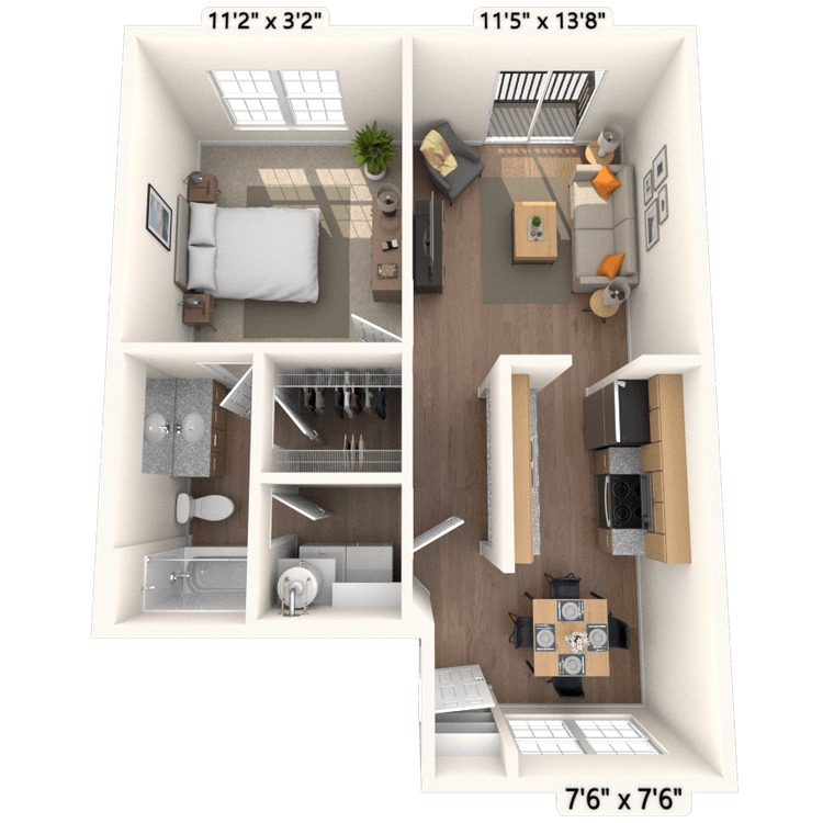 Floorplan image of unit 4401