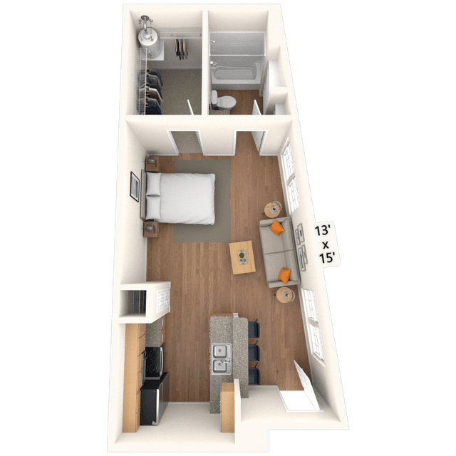Floorplan image of unit 2030