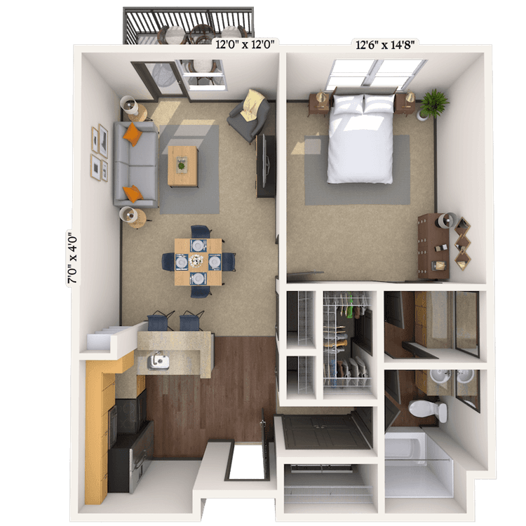 Floorplan image of unit 3311