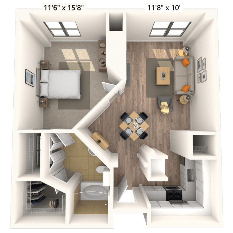 Floorplan image of unit 809