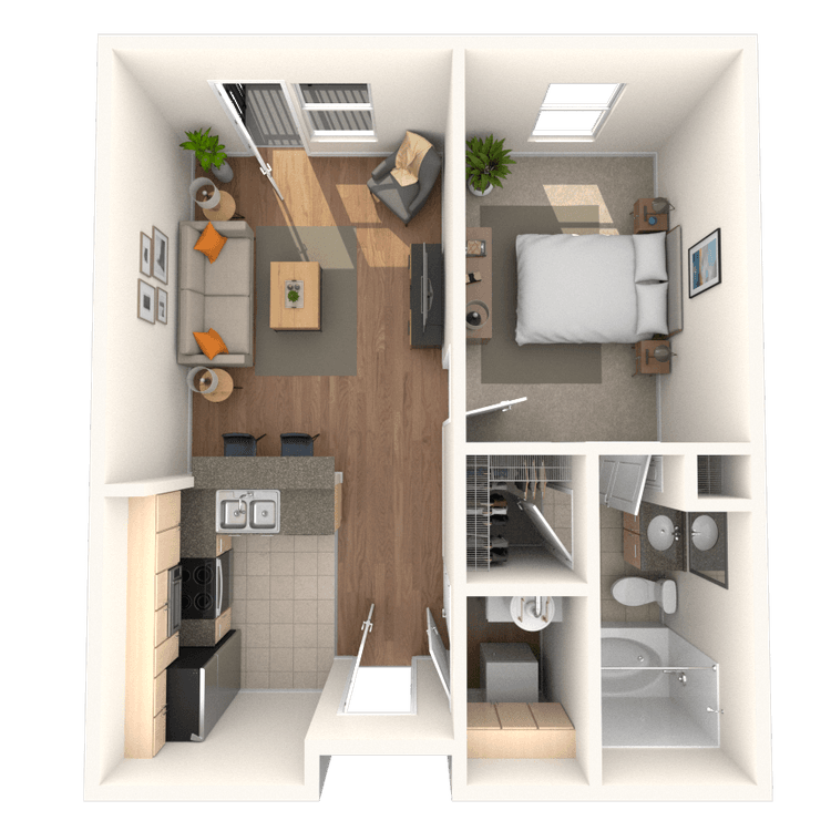 Floorplan image of unit 425