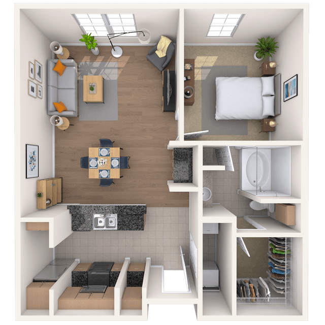 Floorplan image of unit 417