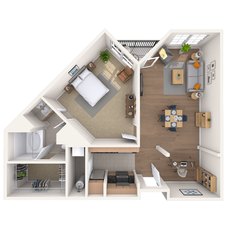 Floorplan image of unit 548