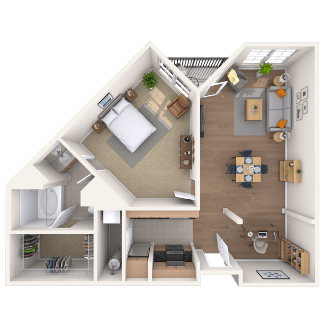 Floorplan image of unit 564