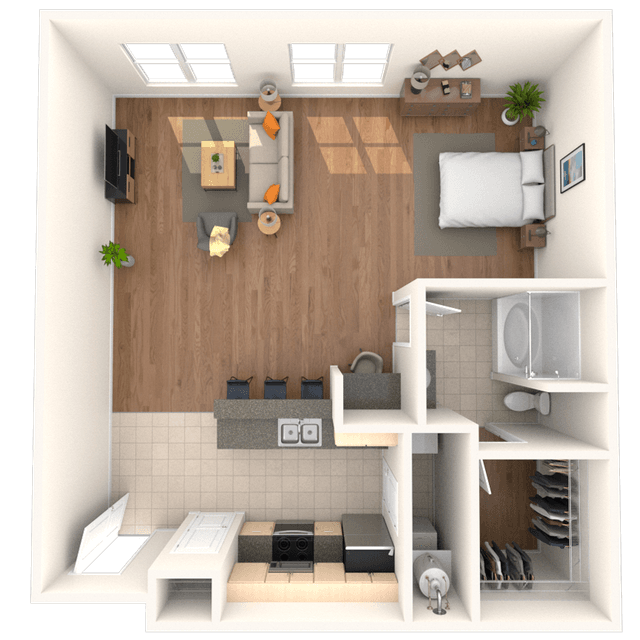 Floorplan image of unit 1107