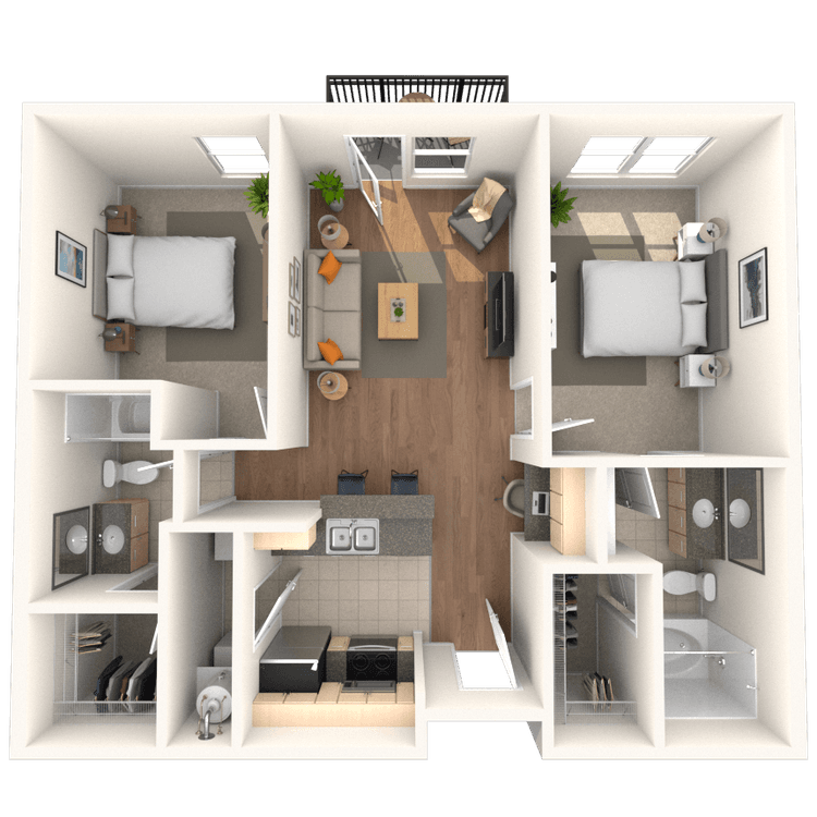 Floorplan image of unit 207