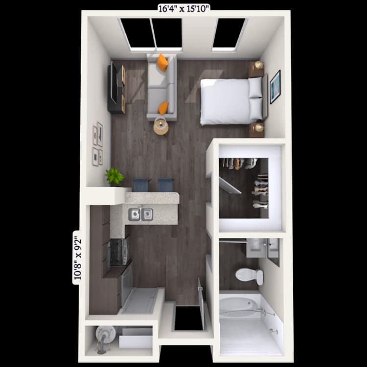 Floorplan image of unit 2521