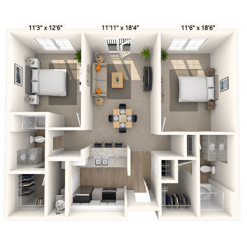 Floorplan image of unit 2933